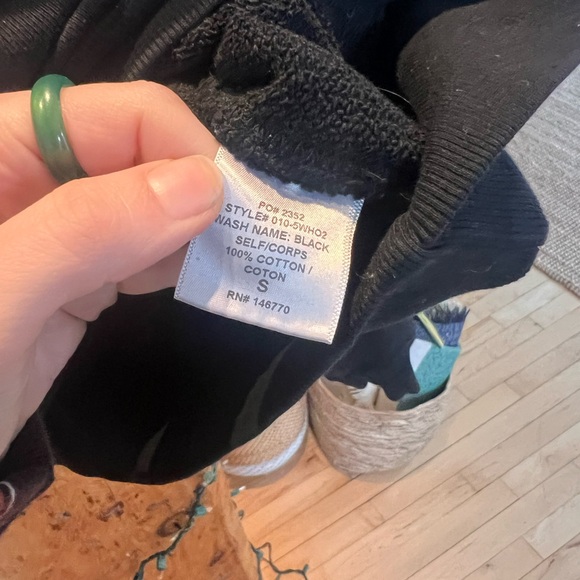 Re/Done Black Hoodie with Drawstring - Picture 4 of 4